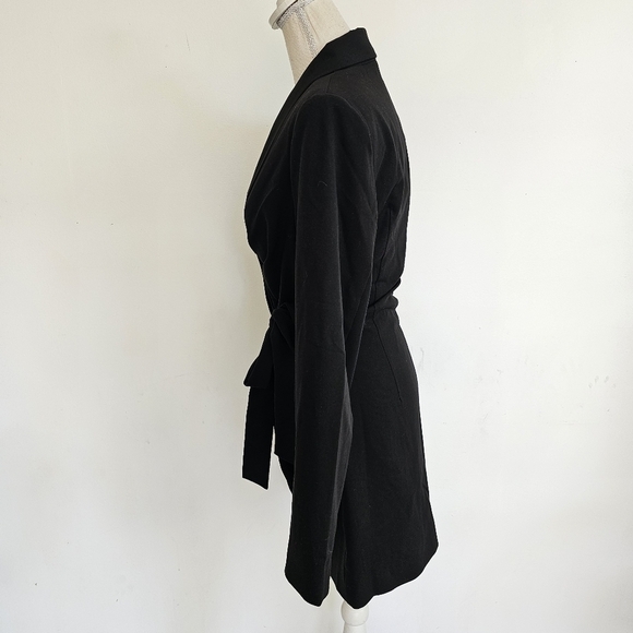 Showpo. "Rosia" Black Blazer Wrap Mini Dress - Picture 4 of 10